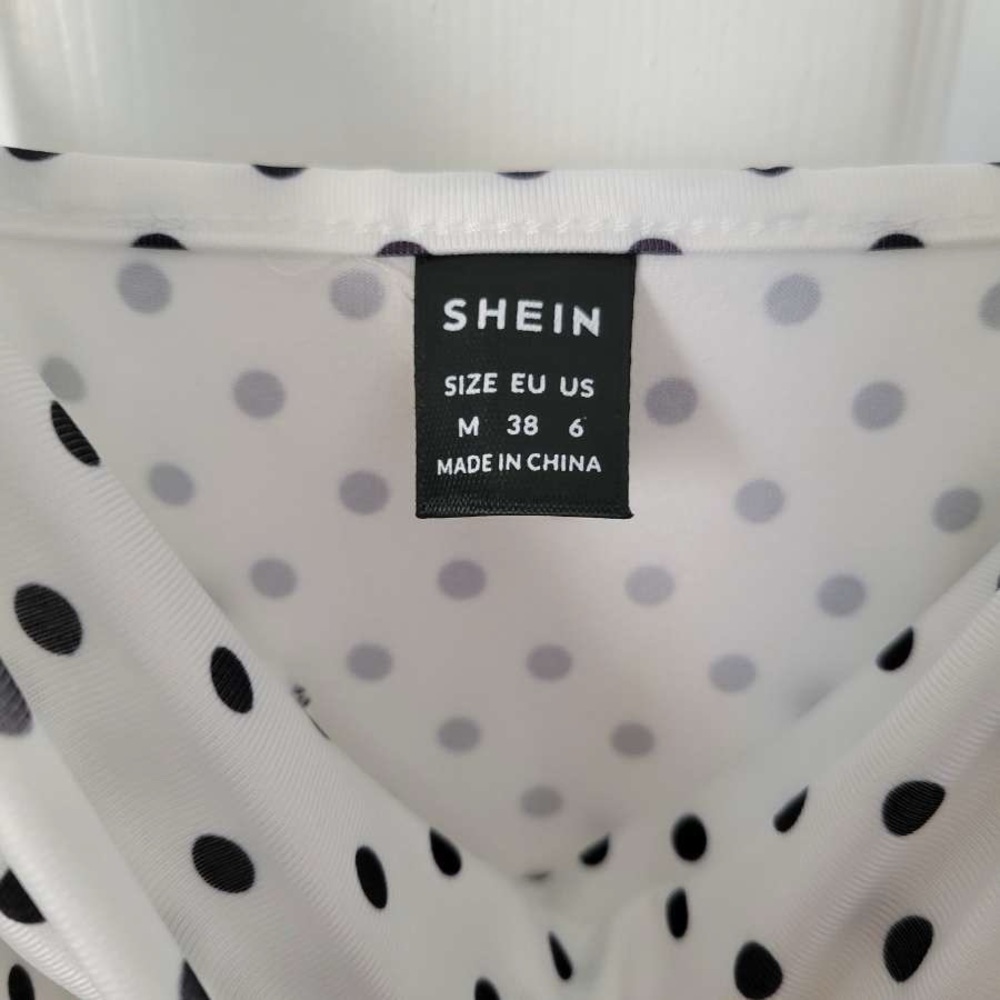 SHEIN White and Black Polka Dot Maxi Dress - Picture 3 of 3